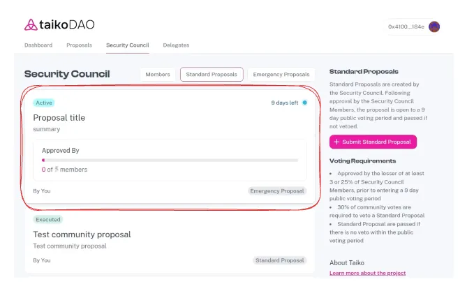 Active Standard Proposal