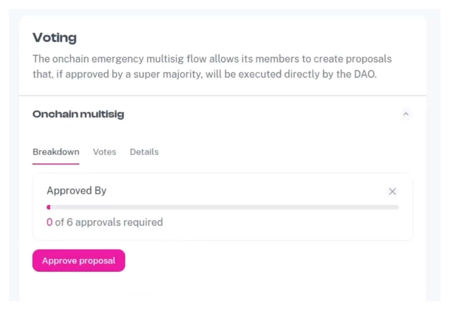 Approve Emergency Proposal