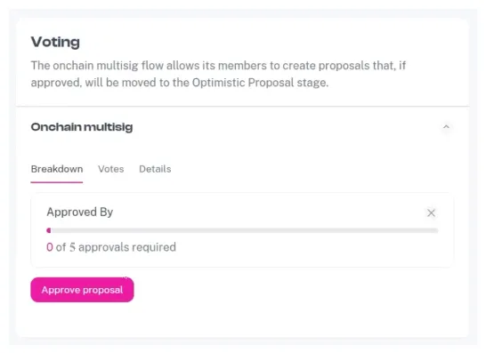 Approve Standard Proposal